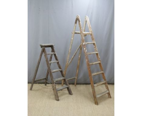 Two sets of vintage steps