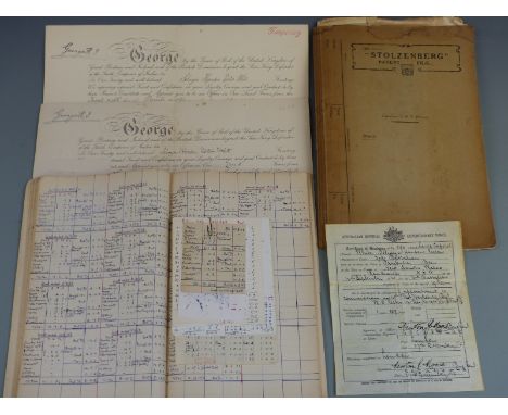 British Army WWI commission for Selwyn Harden Victor White as 2nd Lieutenant into the West Yorkshire Regiment, his commission