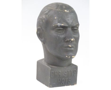 Christys' Hats black painted shop display mannequin or head
