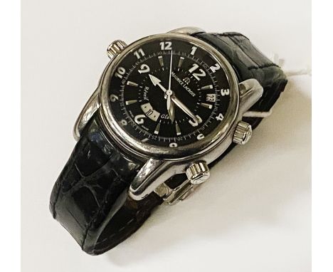 MAURICE LACROIX GENTS WATCH WITH ALARM &amp; CERTIFICATE