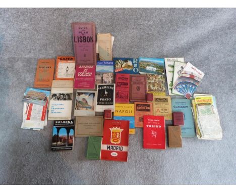 A collection of worldwide vintage maps, guides, postcards and other travel ephemera collected by composer and conductor for t