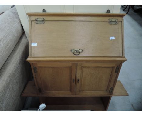 A late Victorian bureau style wall shelf