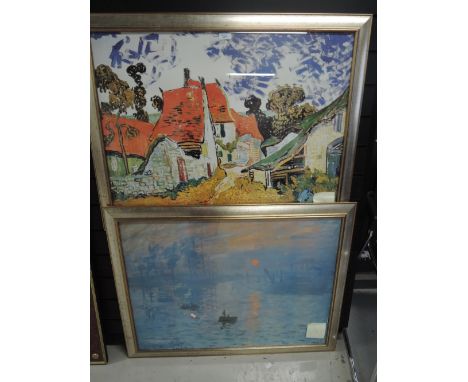 Two impressionist landscapes including Claude Monet print