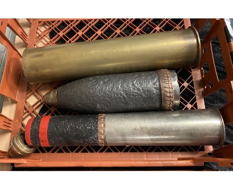 2 WORLD WAR 1 SHELLS 18 POUND SHELL &amp; 22 POUND SHELL
