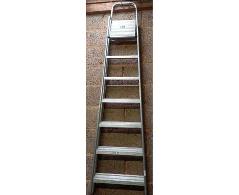 6 STEP ALUMINIUM ABRU KITCHEN STEP LADDER &amp; 1 OTHER 2 STEP, STEP LADDER