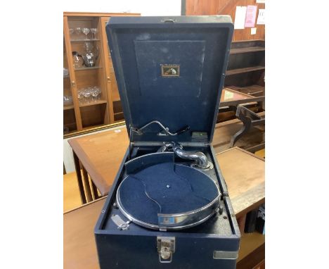 VINTAGE HIS MAJESTY'S VOICE WIND UP RECORD PLAYER