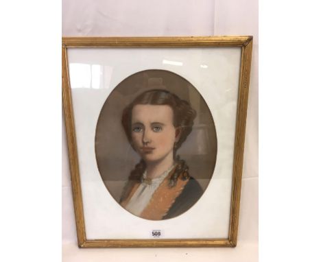 EARLY 19THC OVAL PASTEL PORTRAIT OF A LADY