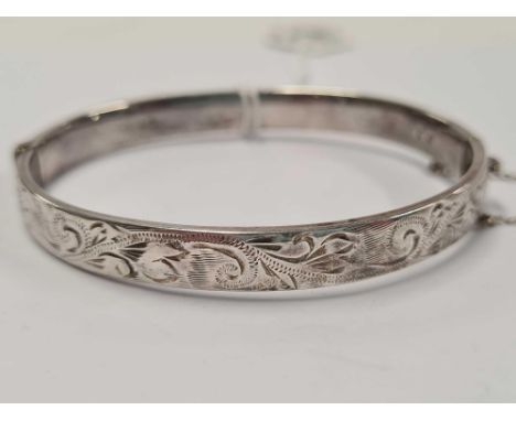 ENGRAVED SILVER BANGLE