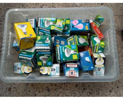 CARTON OF VARIOUS REFLECTOR BULBS &amp; LIGHT BULBS
