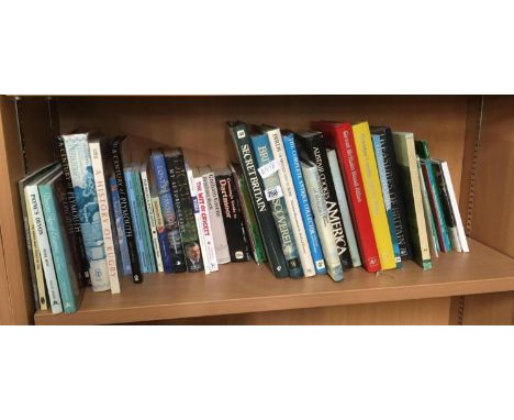 SHELF OF VARIOUS HARDBACK BOOKS