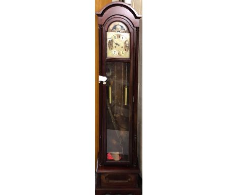 A longcase clock, H. 189cm.