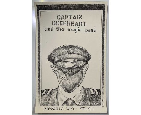 A poster from the legendary Armadillo World HQ in Austin, Texas advertising Captain Beefheart and the Magic Band, May 1974 (1