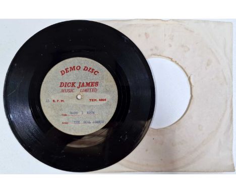 THE SOUL AGENTS - BABY I KNOW 7" (ORIGINAL DICK JAMES ACETATE - COMMERCIALLY UNRELEASED). Wicked to see original UK Dick Jame