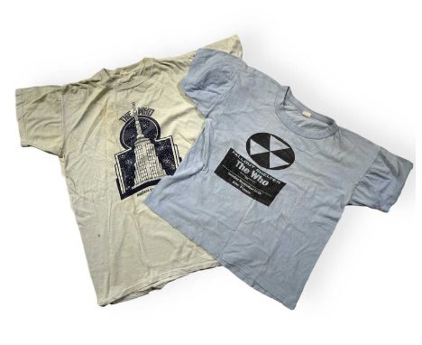 The Who concert t-shirts c 1970s to inc: November 20th 1973 Cow Palace t-shirt (L), 1974 Madison Square Garden t-shirt (size 