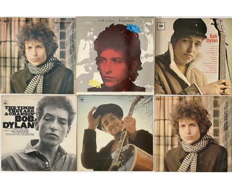 BOB DYLAN/RELATED - LP COLLECTION. Extensive collection of 59 x LPs featuring Bob Dylan plus a small selection of 5  x7".  La