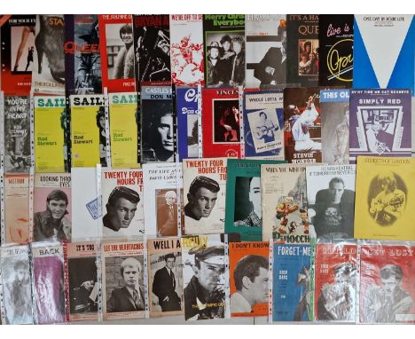 Approx 238 assorted pieces of sheet music covering c1950s-1990s -Rolling Stones, Stevie Wonder, Beatles, Rod Stewart, Bond th