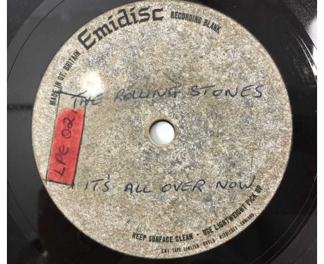 THE ROLLING STONES - IT'S ALL OVER NOW 7" - ORIGINAL UK EMDISC ACETATE RECORDING. Fantastic to uncover original UK (single si