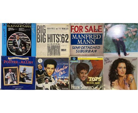 Approx 20 LPs/12" - all bearing a signed element. To inc members of: Brian Poole, Manfred Mann, Seekers, Osmond Brothers, Leo