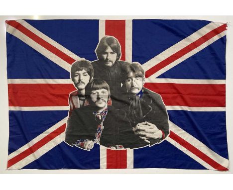 Five concert silk flags to include a Pink Floyd - The Wall 1982 flag (75 x 103cm), a Rolling Stones - Bridges to Babylon (103