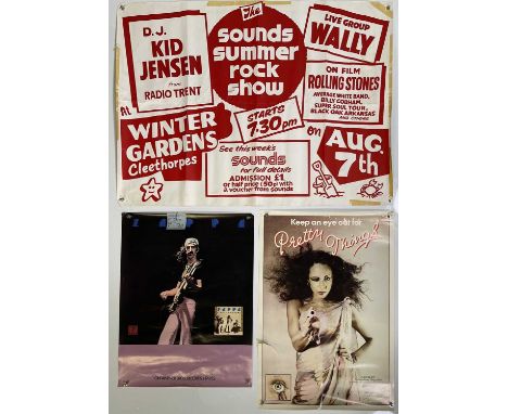 13 assorted 1970s posters to inc some concert examples (mostly around NE coast inc Cleethorpes). To inc: 10cc Deceptive Bends