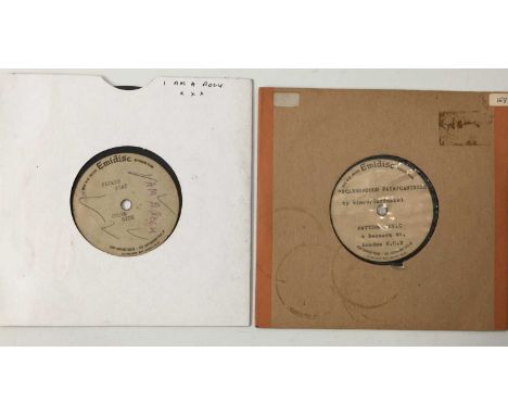 SIMON &amp; GARFUNKEL - ORIGINAL UK 7" EMIDISC ACETATE RECORDINGS. 2 x very hard to find original UK 7" Emidisc acetate recor