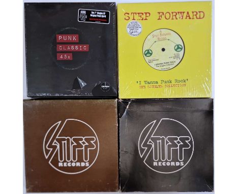 PUNK - 7" BOX SETS PACK. Another superb pack of 4 7" box sets. Artists/ titles include Various - Stiff Records (Set of the fi