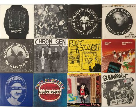 CLASSIC PUNK / WAVE - 7" COLLECTION. A super collection of around 63 x 7". Artists/ Titles include Discharge inc Never Again,