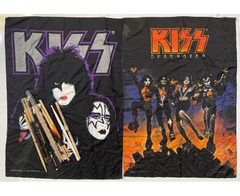 Ten drumsticks inc Eric Singer artist series Zildjian, Ahead Peter Criss concert, Vic Firth Kiss portrait pair, pair of stick