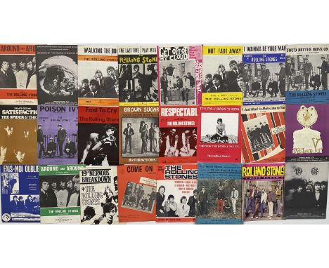 20 pieces of sheet music and 4 original Rolling Stones songbooks. Titles to inc: Come On, 19th Nervous Breakdown, Around and 