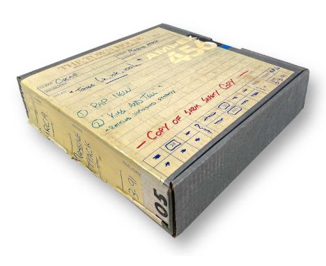 A boxed reel of 2" Ampex 456 24 track 2" recording tape - with a handwritten date to 'Town House' studio label 6-3-91 and inf