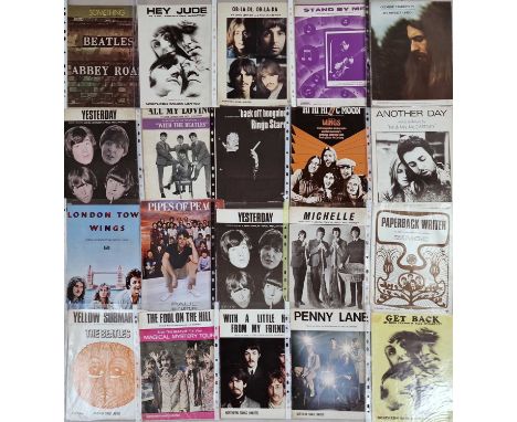 20 assorted pieces of Beatles / solo / related sheet music. Many with writing to cover. Some possible reproductions, original