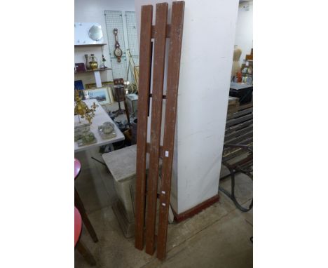 A folding pine bench 