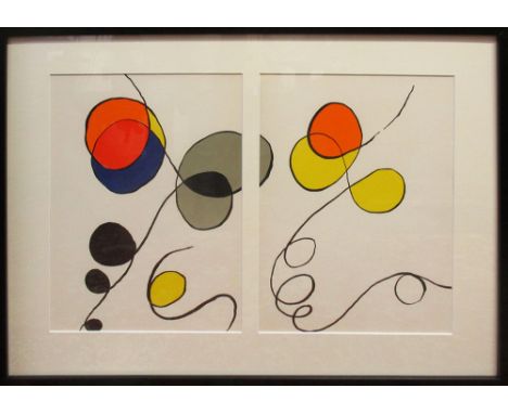 ALEXANDER CALDER, double page lithograph in colours from Derriere Le Miroir no. 173, 1968, Maegh Editeur, Paris, 39cm x 59cm,