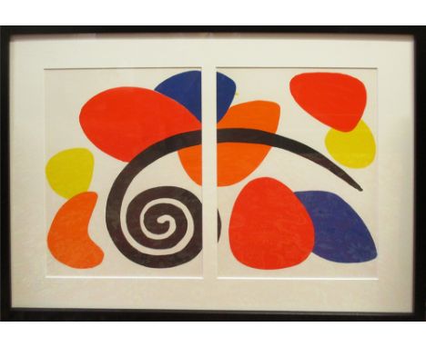 ALEXANDER CALDER, double page lithograph in colours from Derriere Le Miroir no. 173, 1968, Maegh Editeur, Paris, 39cm x 59cm,