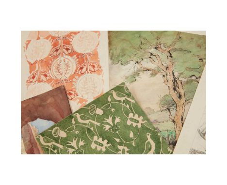 § JOHN WADSWORTH (BRITISH 1879-1955)  EXTENSIVE ARCHIVE OF ORIGINAL DESIGNS AND SKETCHES mixed media (pencil; pen and ink; wa