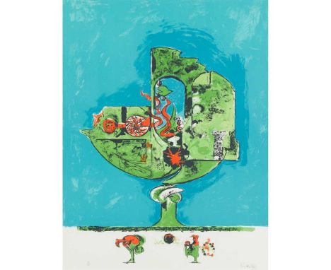 § GRAHAM  SUTHERLAND  O.M. (BRITISH 1903-1980) FLAMES IN A ROCK FORM (1), 1976 (TASSI 168)  Lithograph, 41/75, signed and num