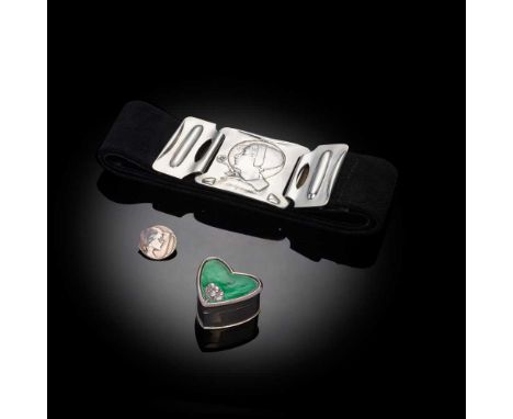 KATE HARRIS (BRITISH 1878-1949) FOR WILLIAM HUTTON &amp; SONS LTD. BELT BUCKLE, LONDON 1899 silver, and inscribed 'W. C. CONN