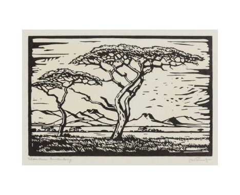 J. H. PIERNEEF (SOUTH AFRICAN 1886-1957), AFTER THORNTREE AND HOUSE, SILVERTON Lithograph, signed and inscribed in plate, pub