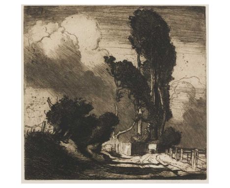 § SIR FRANK BRANGWYN R.A., R.W.S., R.B.A. (BRITISH 1867-1956) THE STORM, 1904 (GAUNT 29) Zinc etching, 2nd state, signed in p