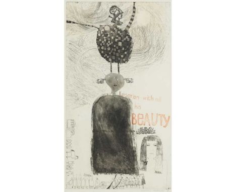 § DAVID HOCKNEY O.M., C.H., R.A. (BRITISH 1937-) KAISARION AND ALL HIS BEAUTY - 1961 Etching, signed and dated in pencil (to 