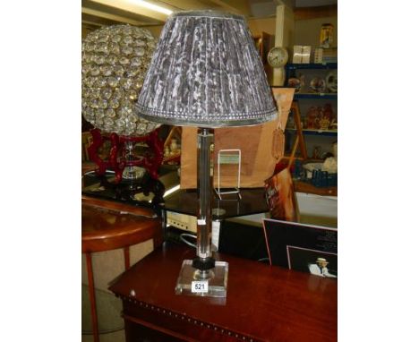 A 20th century glass table lamp.