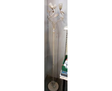 An ornate metal floor standing standard lamp COLLECT ONLY                               