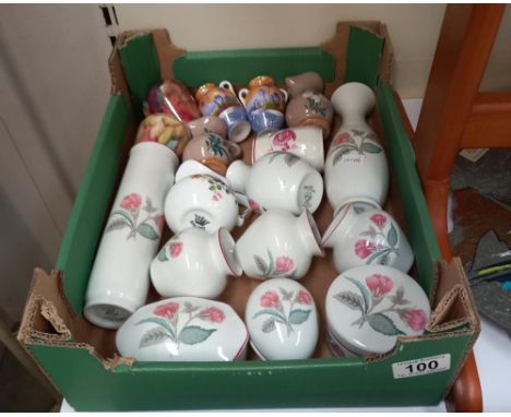 A quantity of various porcelain vases and trinket boxes COLLECT ONLY
