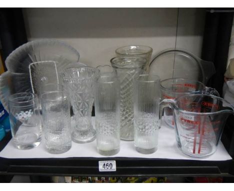 A shelf of assorted glassware, COLLECT ONLY.