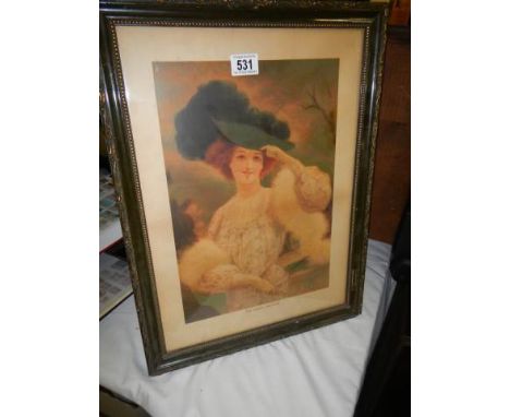 A portrait print of and Edwardian lady, COLLECT ONLY,.