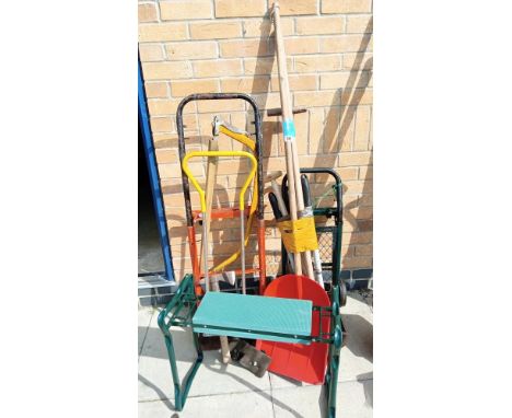 A quantity of trolleys &amp; tools including fire axe etc. COLLECT ONLY