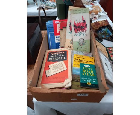 A quantity of vintage maps etc