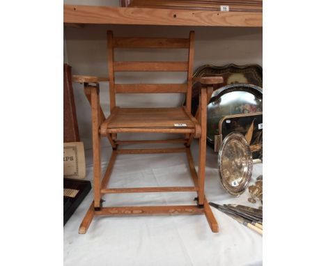 A vintage child's folding rocking chair COLLECT ONLY