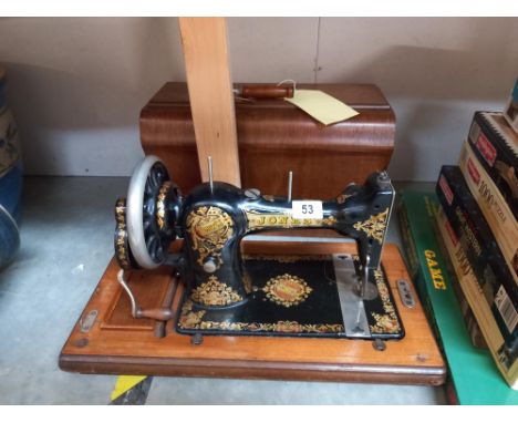 A vintage Jones sewing machine COLLECT ONLY