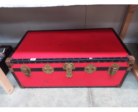 A large red trunk COLLECT ONLY